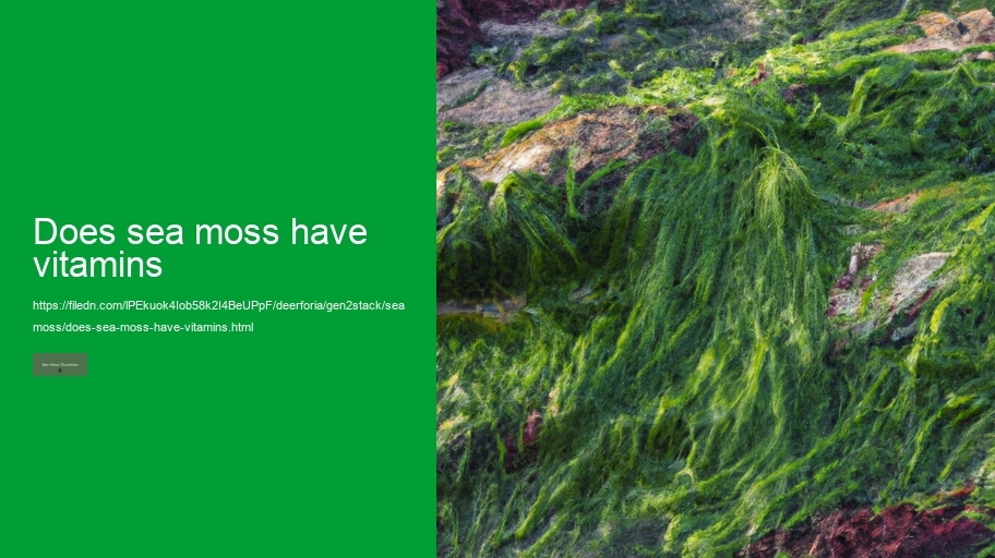 does sea moss have vitamins