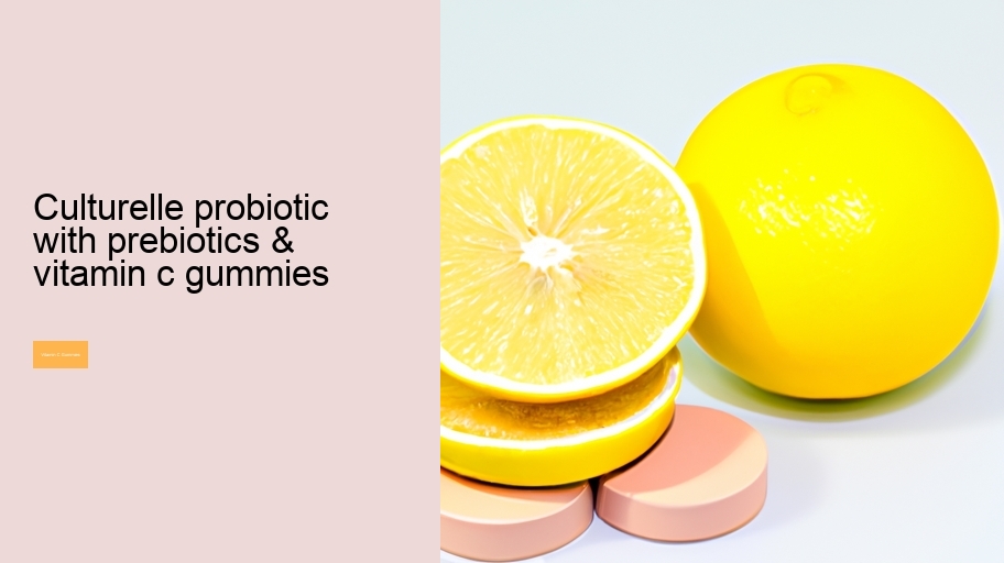 culturelle probiotic with prebiotics & vitamin c gummies